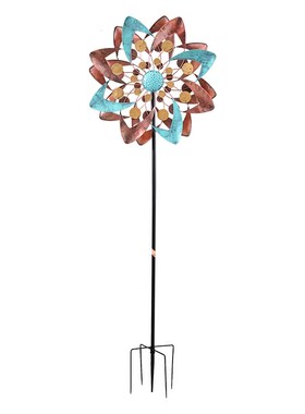 掬涵铁艺旋转风车花园装饰摆件