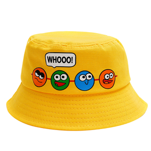 儿童渔夫帽春秋季男童女童帽子防晒帽遮阳帽宝宝夏季盆帽卡通可爱