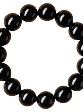 天然乌金黑曜石手串男女佛珠手串