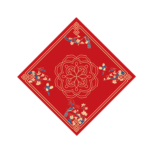 韵江南高档福字红纸空白斗方加厚蜡染宣纸对联专用纸新年2026年马年春联纸手写书法毛笔专用纸自写过年门贴