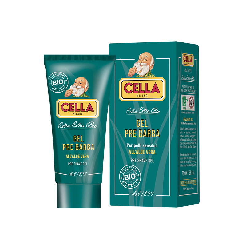 CELLA MILANO1899经典有机芦荟须前凝胶75ml啫喱顺滑刮胡润香水味