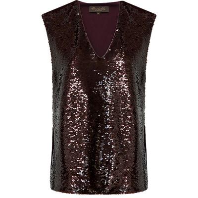 COCOBELLA重工亮片无袖衬衫