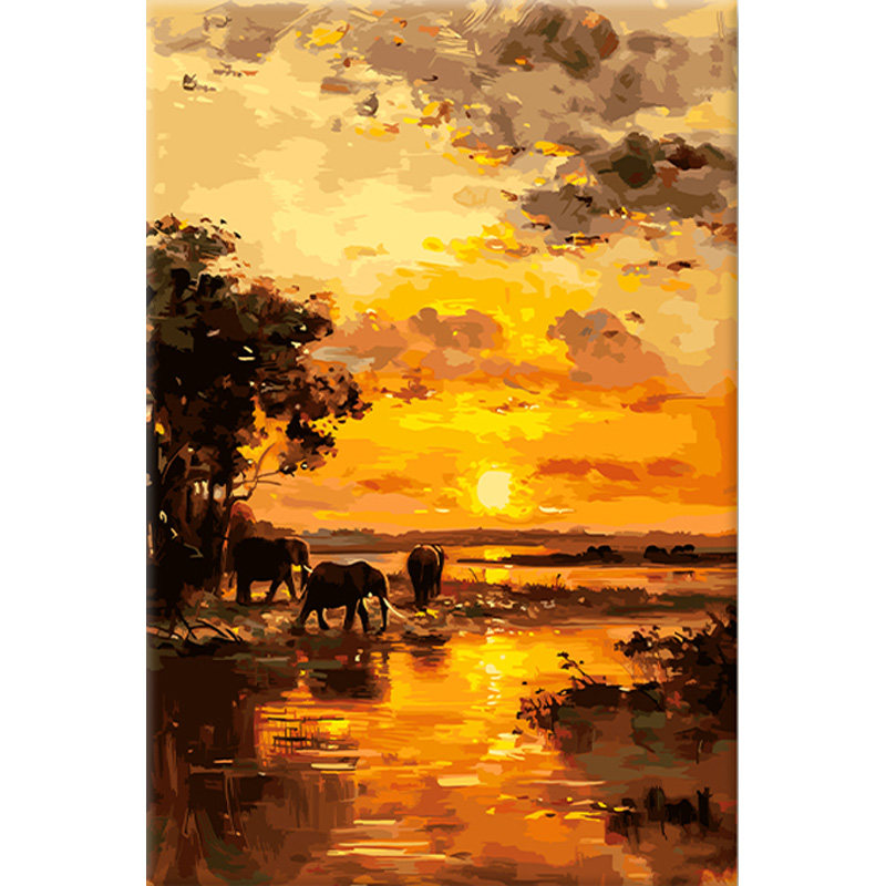 数字油画DIY填色手工填充风景