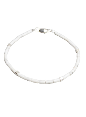 Ciel原创手作天然白松石手链