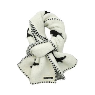 新款韩版冬季星星波点针织围巾女保暖高级感流苏护颈围脖防寒披肩