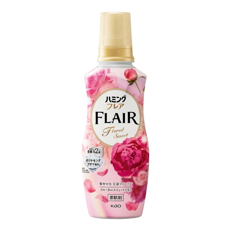 花王 Flair长效清香柔顺剂玫红芬香520g衣物柔顺剂柔顺柔嫩护色版