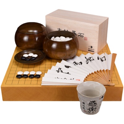围棋棋盘 香榧木拼接围棋盘64mm日式桌上盘日本进口XX20323-20328