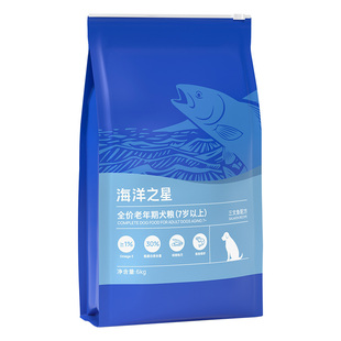 海洋之星全价老年期犬粮三文鱼配方全犬期肥胖体控粮1.5kg/12kg