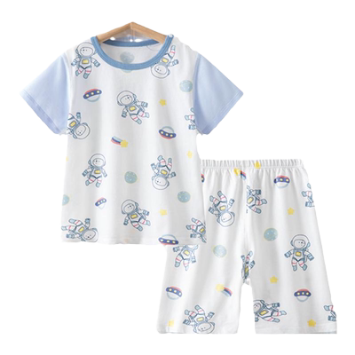 贝肽斯儿童睡衣夏冰丝家居服套装
