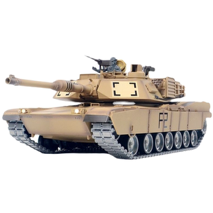 恒龙M1A2坦克遥控金属电动玩具军事模型攀爬车对战发射冒烟3918