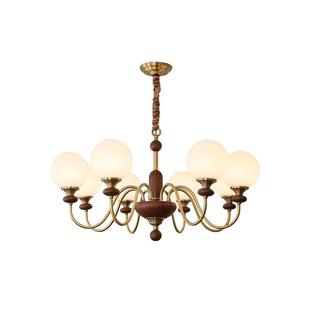 来仪客厅吊灯中古风卧室主灯吊灯法式复古美式餐厅魔豆灯具2025