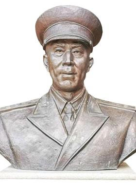 开国上将周士军人玻璃钢户外
