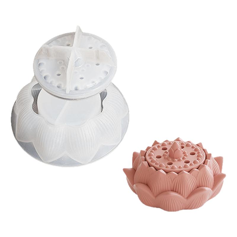 莲花收纳盒硅胶模具diy石膏树脂