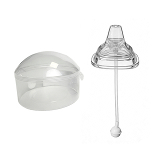 适配hegen赫根奶瓶配件直饮吸管鸭嘴重力球把手柄学饮吸管杯盖子