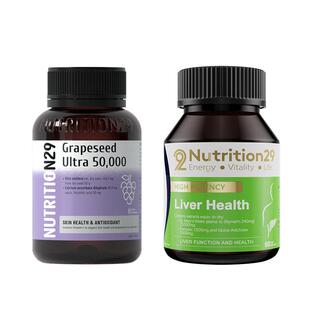 【自营】澳洲N29奶蓟草护肝片喝酒熬夜纽西臣美白丸葡萄籽粉胶囊