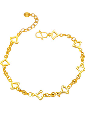 金店同款沙金蝴蝶手链不掉色细款手链女2025新款繁花手饰手串手镯