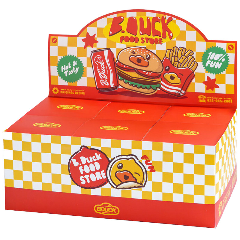 B.Duck小黄鸭食物毛绒挂件盲盒