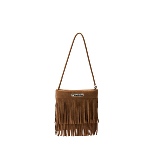 TENERA波嬉系列麂皮流苏珍珠小方包腋下包包女款2026早春单肩包