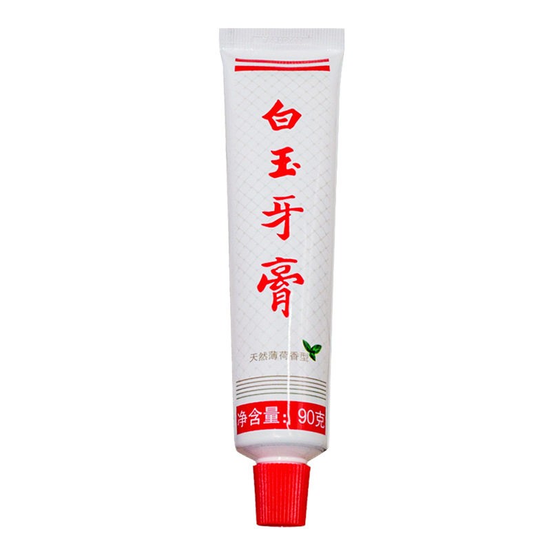 白玉牙膏90g无氟薄荷美白清新