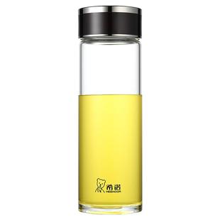 希诺单层加厚玻璃杯商务办公车载男女带盖泡茶喝水杯XN-7587 7588