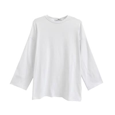 内搭纯色打底衣春秋白体长袖t恤