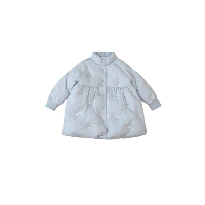 女童冬季款中长款羽绒服保暖时尚