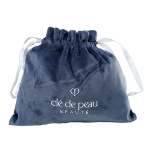 CPB/肌肤之钥灰色绒布大号抽绳袋 专柜赠品化妆包 便携束口收纳包