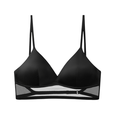 三角杯美背内衣薄款法式缎面