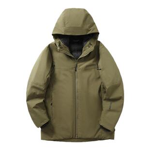 无畏严寒系列秋冬高端男女情侣户外防风防雨加厚保暖连帽羽绒服潮