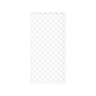 防腐木白色塑木网格爬藤花架阳台庭院户外花园栅栏围栏篱笆墙隔断