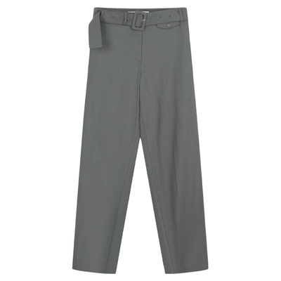 pushBUTTON秋冬女士羊毛系腰带直筒长裤休闲西裤银泰百货 301604