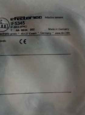 议价IF5345 电感式感测器 IF-3004-BPKG 德国易福门IFM IF5826 IE