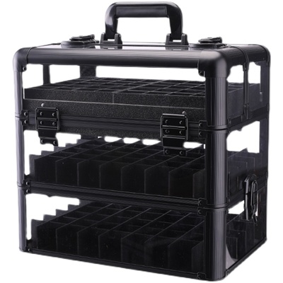 旅妆佳人色料甲油可拆透明化妆箱