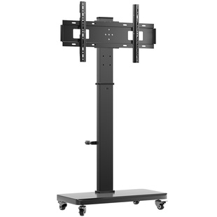 丰坤通用横竖屏旋转电视机移动支架落地带轮升降带插排推车显示器