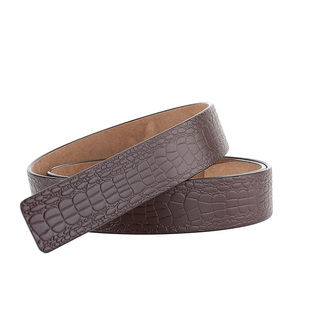 皮带男款真皮不带头针扣高端自动扣裤腰带进口头层纯牛皮打孔腰带