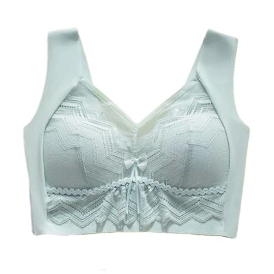 网纱拼接蕾丝无痕大码美背文胸