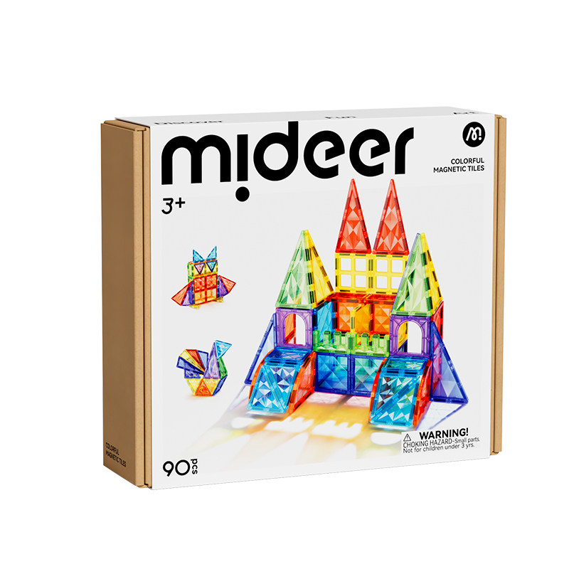 【自营】mideer弥鹿儿童磁力片新款彩窗磁吸积木男女孩益智玩具