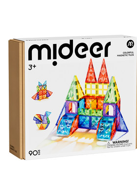【自营】mideer弥鹿儿童磁力片新款彩窗磁吸积木男女孩益智玩具