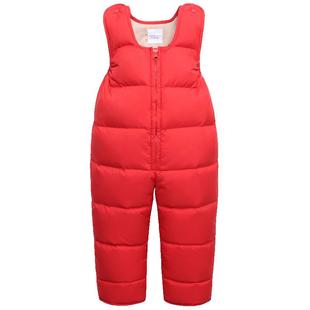 清仓艾可休婴儿背带羽绒裤新生儿连体服宝宝加厚保暖羽绒背带裤