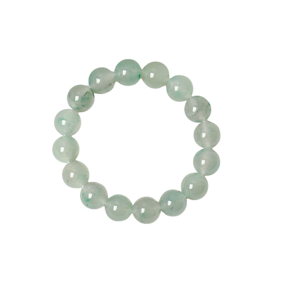 特价清货 天然独龙玉冰飘花圆珠款手链 女款翡翠平替高冰飘花