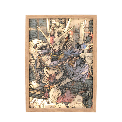 男生生日礼物高达灯光画灯光可调