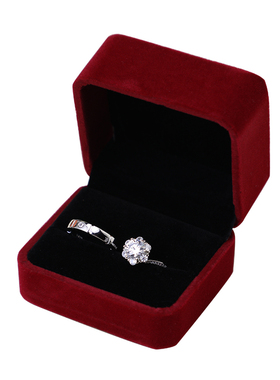 新款两克拉超大满钻结婚对戒活口仿真钻戒婚礼仪式交换拍照假道具