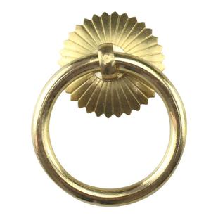 新中式铜拉手抽屉家具柜门仿古中药橱柜鞋柜纯铜复古把手铜环拉环