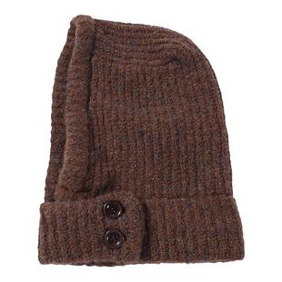 芝士商店~针织毛线护耳帽子女冬季巴拉克拉法帽套头围巾围脖一体