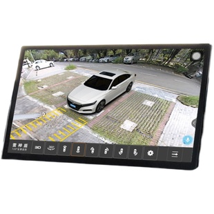 雷神盾2025款巨幕720度全景停车监控导航行车记录仪 13寸大屏夜视