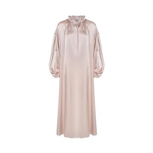 礼物推荐』Not Just Pajama 真丝睡裙木耳领宽松度假连衣长裙