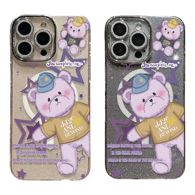 【磁吸充电自带镜头膜】适用苹果16手机壳透明新款林俊杰JJ20全包iphone15周边14plus可爱胖宝13Promax闪粉12