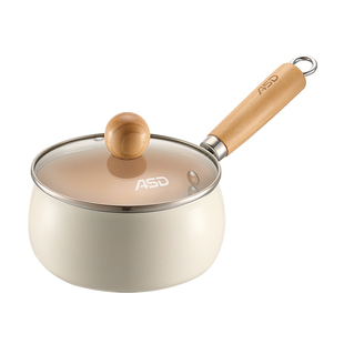 爱仕达钛陶瓷奶锅0氟无涂层不粘锅宝宝辅食锅婴儿煎煮汤锅泡面锅