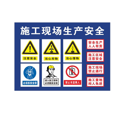 君墨岚PVC防水晒工地安全警示牌