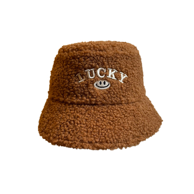 儿童渔夫帽子2025新款中大男孩冬季宝羊羔毛绒小痞帅气炸街潮冬天